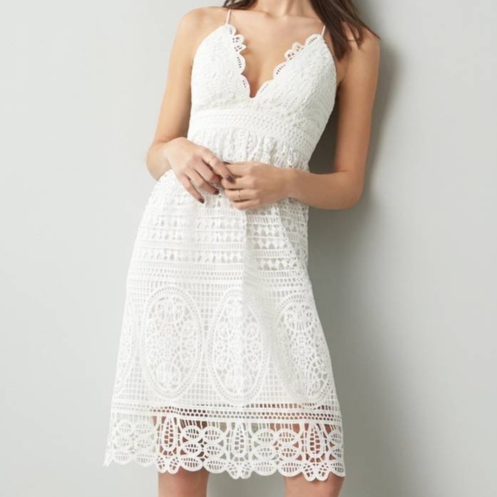 White lace dress